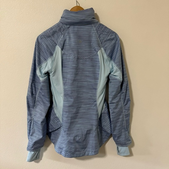 Lululemon Run: Make A Break Jacket Twisted Stripe Caspian Blue / Caspian Blue-6 - Picture 12 of 14